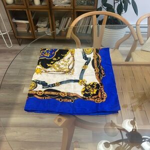 100% Pure Silk Scarf with Royal Baroque Print